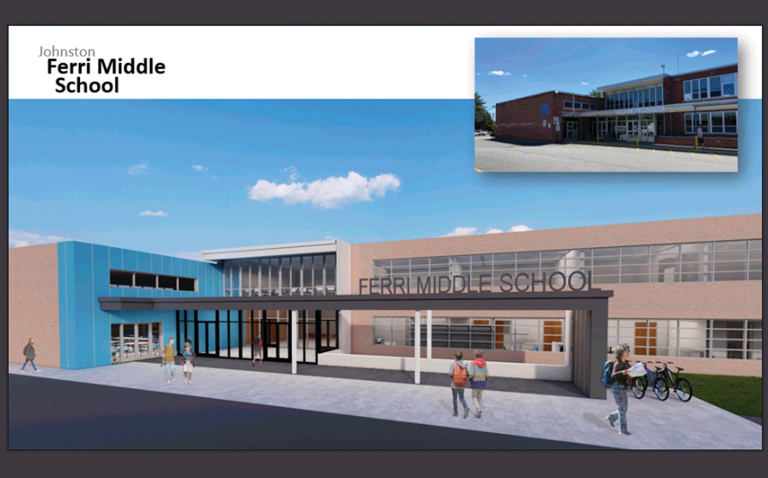 FERRI MIDDLE SCHOOL: Planners hope to unveil the new Johnston middle school in late summer of 2025. The middle school will be built to accommodate 1,066 students in grades 5-8.